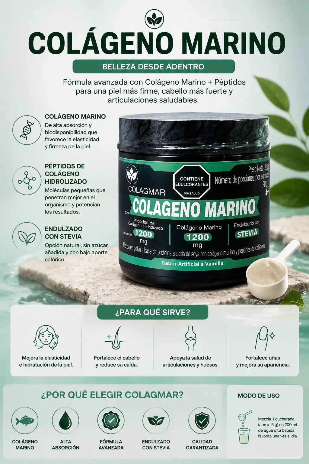 COLÁGENO MARINO 500 G + ENVÍO GRATIS  ®
