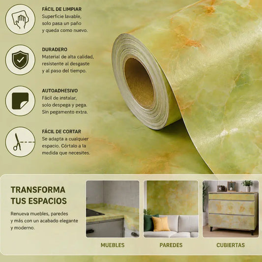 PAPEL ADHESIVO BRILLANTE VERDE+ENVÍO GRATIS